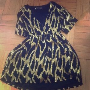 Black / Gold dress SZ 4 by Myne NWOT